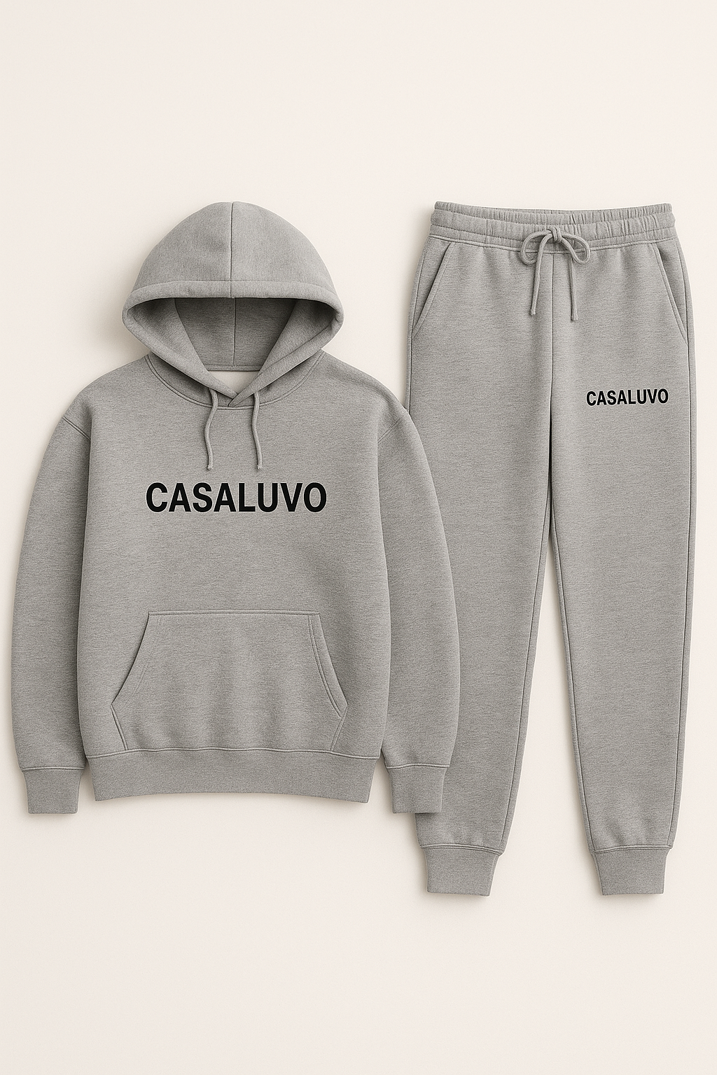 CASALUVO™ Classic Heather Gray Hoodie & Sweatpants Set