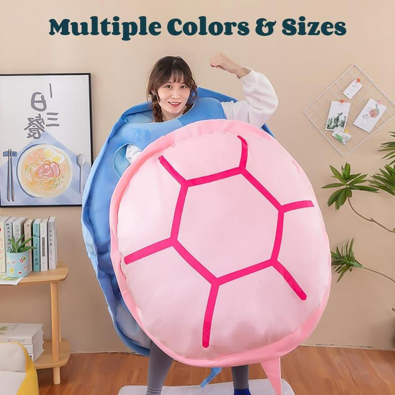 Giant Wearable Turtle Shell Pillow for Adults - Plush Cuddly Body Pillow for Girls and Boys - Funny Halloween Dress Up